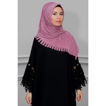 Gül Kurusu Pratik Hazır Geçmeli Tesettür Eşarp Fukuro Piliseli Sa (545491416) Gülkurusu