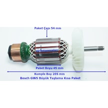 Bosch Uyumlu Tipi GWS 2200-230 Endüvi Rotor Kollektör