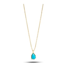 Debora Jewelry 14 Ayar Altın Firuze Taşlı Kolye