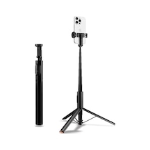 Kablosuz Bluetooth Selfie Çubuğu Uzaktan Kumandalı Tripod / 1.4 Metre Kolay Taşınabilir S541w Siyah - Amp09336