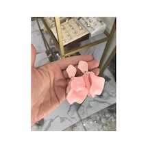 Marka Yaprak Model Küpe Pembe