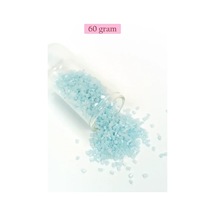 Tedar Kesme Cam Boncuk 2mm - 60 Gram - Maz Buz Mavi - Bnc369 Najmaddin (No:1) 8.5Cm X 10.5 Cm