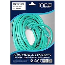 Inca Cat 6 26 Awg 10 Metre Yeşil Ethernet Kablosu