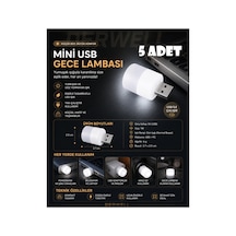 Taşınabilir Mini Usb Led Gece Lambası Tak Çalıştır 1w Sıcak Beyaz Işık Enerji Tasarruflu Kitap Okuma Aydınlatması Powerbank