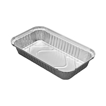 Alüminyum Kap 750 Gr Kapaklı 100 Adet Gümüş