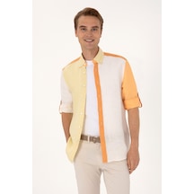 U.s. Polo Assn. Erkek Kavun Gömlek Desenli 50300595-vr202 Kavun
