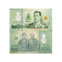 Tayland 20 Baht 2022 Polymer, P 142, Çil, Eski Yabancı Kağıt Para