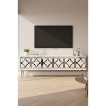 Tsa1237bs - Lemtv120 Tv Stand, Tv Sehpası Beyaz - Sılver 120cm