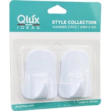 Qlux L-00735 2pcs Opak Beyaz Plastik Askı Çok Renkli
