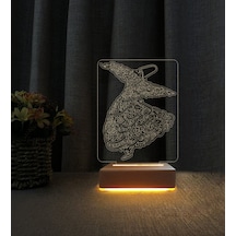Semazen Lamba 3d Led Masa Lambası Doğum Günü Hediyesi Lamba