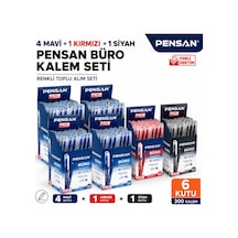 2270 Büro 1.0 Tükenmez Kalem 300 Adet Çok Renkli