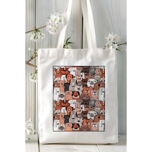 Art Hediye Retro Köpek Baskılı Omuz Çanta Kişiye Özel Model 19 Çok Renkli