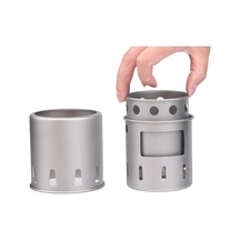 Dancemonkey Taşınabilir Odun Yakan Soba Katlanır Kamp Sobası Açık Hava Yürüyüşü İçin Sırt Çantası Sobası Kamp Sobası Gümüş Gümüş