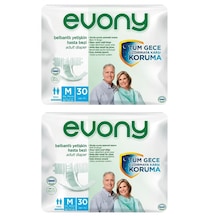 Evony Belbantlı Yetişkin Hasta Bezi Medium 60 Adet 2x30 Paket M