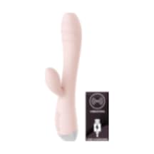 Erofoni Usb Şarjlı 20 CM Çift Motorlu Teknolojik 10 Hız Titreşimli Uyarıcılı White Rabbit Tavşan Vibratör