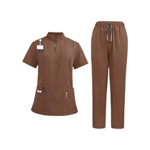 Suntek Hemşirelik Ovma Seti Üst Ve Güzellik L-kahverengi