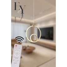 Ey Shop Eskitme Damla Göz Model 3 Renk Kumandalı Led Avize Eskitme Gold