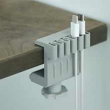 Masa Kenarı 5 Kanallı Kablo Düzenleyicisi - Şarj Kablosu Kulaklık Tutucu