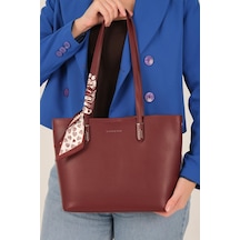 Silver Polo Sp1238 Kadın Omuz Çantası Cilt Bordo-bordo