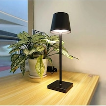 Cata Ct-8437 Led Dekoratif Şarjlı Masa Üstü Lambası Dokunmatik 3 Farklı Renk Ayarı Lamba Siyah