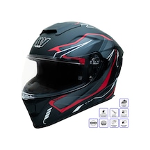 My Helmets Mks001-bgr Yarış Spoiler Güneş Vizörlü Şeffaf Full Face Motosiklet Kaskı Çok Renkli