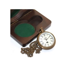 Ahşap Kutulu Pirinç Köstekli Saat Model 7