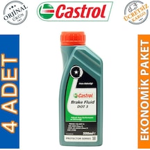 Castrol Brake Fluid Dot 3 500 Ml Fren Hidrolik Sıvısı 4 Adet