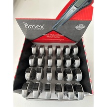 Omex Maket Bıçağı Metal 24 Adet 1 Kutu