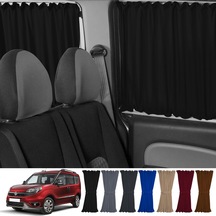 Pandami Fiat Doblo Iı Kısa Şase 2010-2023 Uyumlu Siyah Raylı Oto Perde Takımı