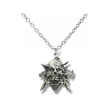 Metallica Guitarhead Kuru Kafa Figürlü Gümüş Renk Unisex Kolye Rock Ve Metal Tarzı Takı Çok renkli