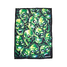 Erkek Fantastik Kafatası Tüy Klasik Mercan Polar Battaniye, Çoklu, 127 Cm X 152 Cm, Çoklu, 50" X 60" Çok Renkli