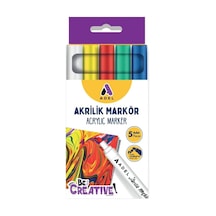 Adel Akrilik Markör 5'li, Klasik Renkler