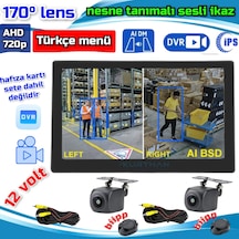 Nesne Tanımalı Sesli İkazlı 2 Adet Kamera Ve 7 İnç Dvr Ekran Set