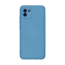 Samsung Uyumlu Galaxy A03 Kılıf Nano İçi Kadife Silikon - Mavi 0.2M-Çok Renkli