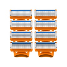 Giiletta Düz Emniyet Bıçağı Tıraş Bıçağı Yedekler 5 Katmanlı Jilet Kafası Ye 8 Pcs