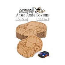 Ahşap Boyama Araçlar 20 Adet 10x15cm Taşıtlar Boyama Figürü Etkinlik Çoçuk Gelişim Motor Beceri Kreş Anasınıfı Beyaz