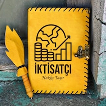 İktisatçıya Hediye İsme Özel Deri Defter