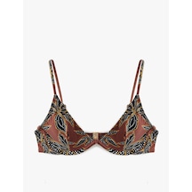 Koton Çiçek Desenli Balenli Bikini Üst Kahverengi Desenli 5sak10147mm Kahverengi Desenli