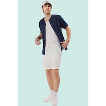 Ersefa Erkek Kısa Boy Geniş Paça Yazlık Şort Günlük Rahatlık Ve Stil Haf Beyaz