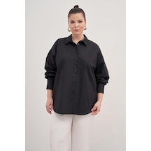 Myline Basic Poplin Gömlek -1786-siyah Siyah