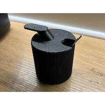 3d Baskı 2li Kaşıklı Şekerlik Baharatlık Seti Kapaklı Fitilli Dekoratif Mutfak Sunum Kabı 7x7 Cm Diğer