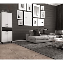 Berlin Çok Amaçlı Dolap - Beyaz - Antrasit