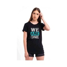 Exo We Are One We Are Baskılı Siyah Kadın Tshirt