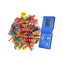 Kadınlar Günü Nostaljik Hediye Kutusu Mavi Tetrisli Büyük Boy 80'ler 90'lar