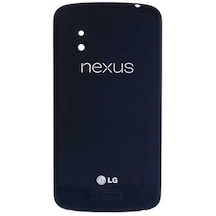 Senalstore Lg Nexus 4 Arka Kapak Cam Pil Batarya Kapağı E960 Siyah