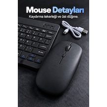 Bluetooth Klavye Mouse Seti Türkçe Tuş Dizilimli Beyaz - Lisinya Diğer