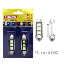 Carub Ampul 12v Sofit 3 Smd Metal 41mm Beyaz