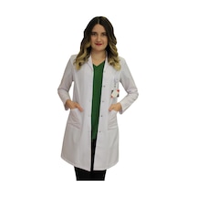 Klasik Yaka Kadın Doktor Önlüğü Hemşire Öğretmen Beyaz Önlük (508602899)