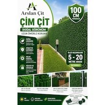 Tr Çim Çit Bahçe Teli Yapay Çim Örgülü Uv Dayanıklı Yeşil Çit, 100 Cm X 17 Mt 98 x 98