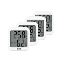 Vıt 4'lü İç Mekan Dijital Isı Ve Nem Ölçer Beyaz Termometre Wvt17-03 Thermometer
